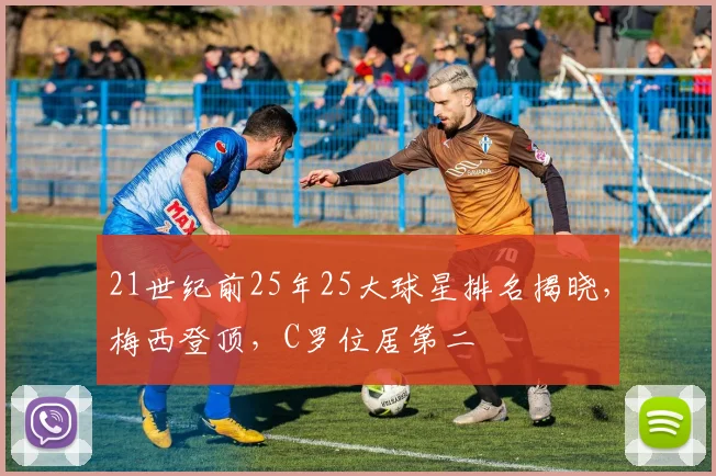 21世纪前25年25大球星排名揭晓，梅西登顶，C罗位居第二